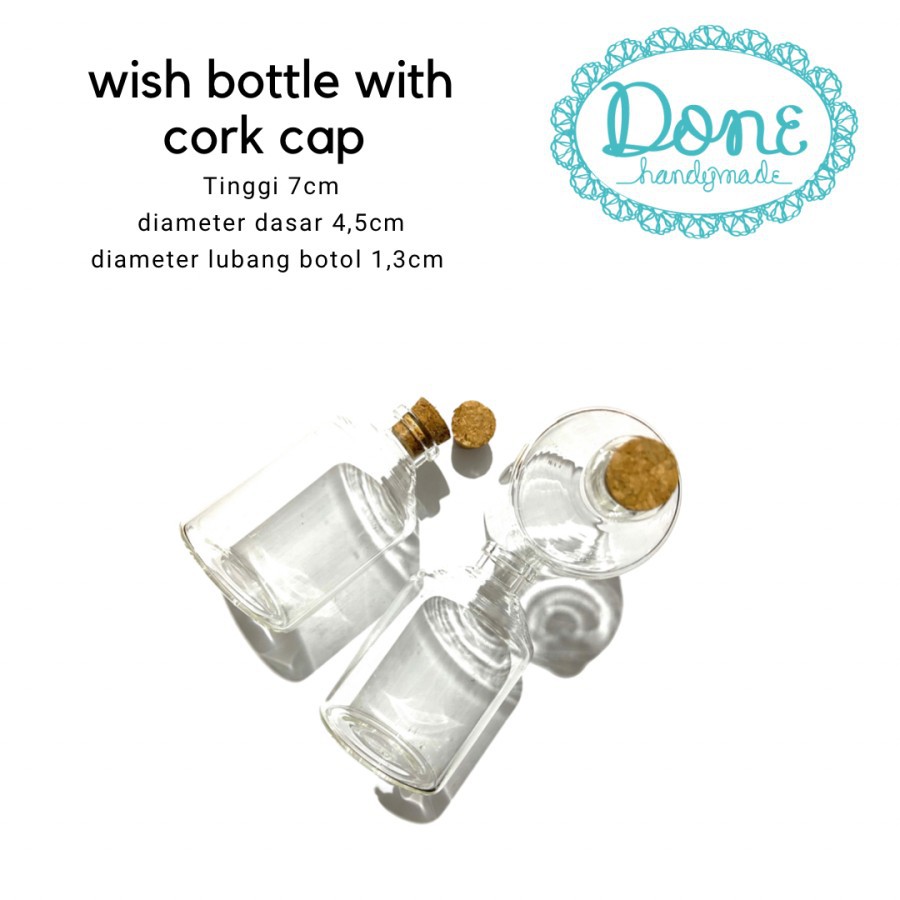 Wish bottle botol tutup gabus botol kaca botol khusus craft
