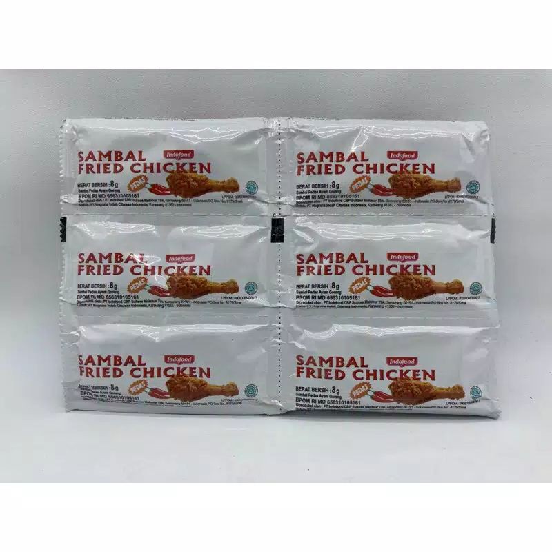 

Indofood sambal fried chiken saos sambal sachet isi 24 pcs