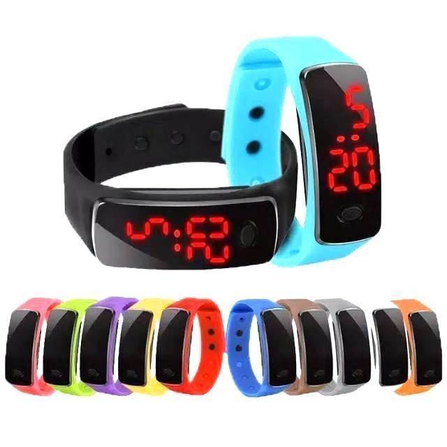 Jam Tangan Digital Led Slim Sporty Pria Wanita