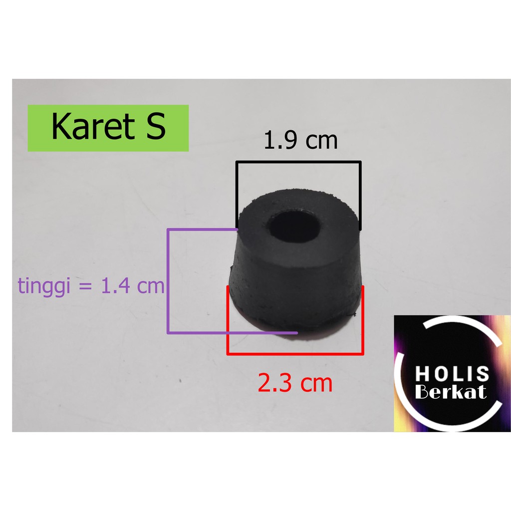 Alas Kaki Karet / Tatakan Rak Kaki Meja Kursi Kompor Gas (Karet S)