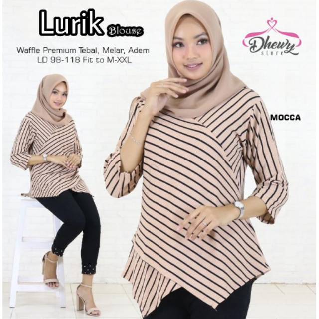 BLOUSE WANITA // LURIK // WAFFLE