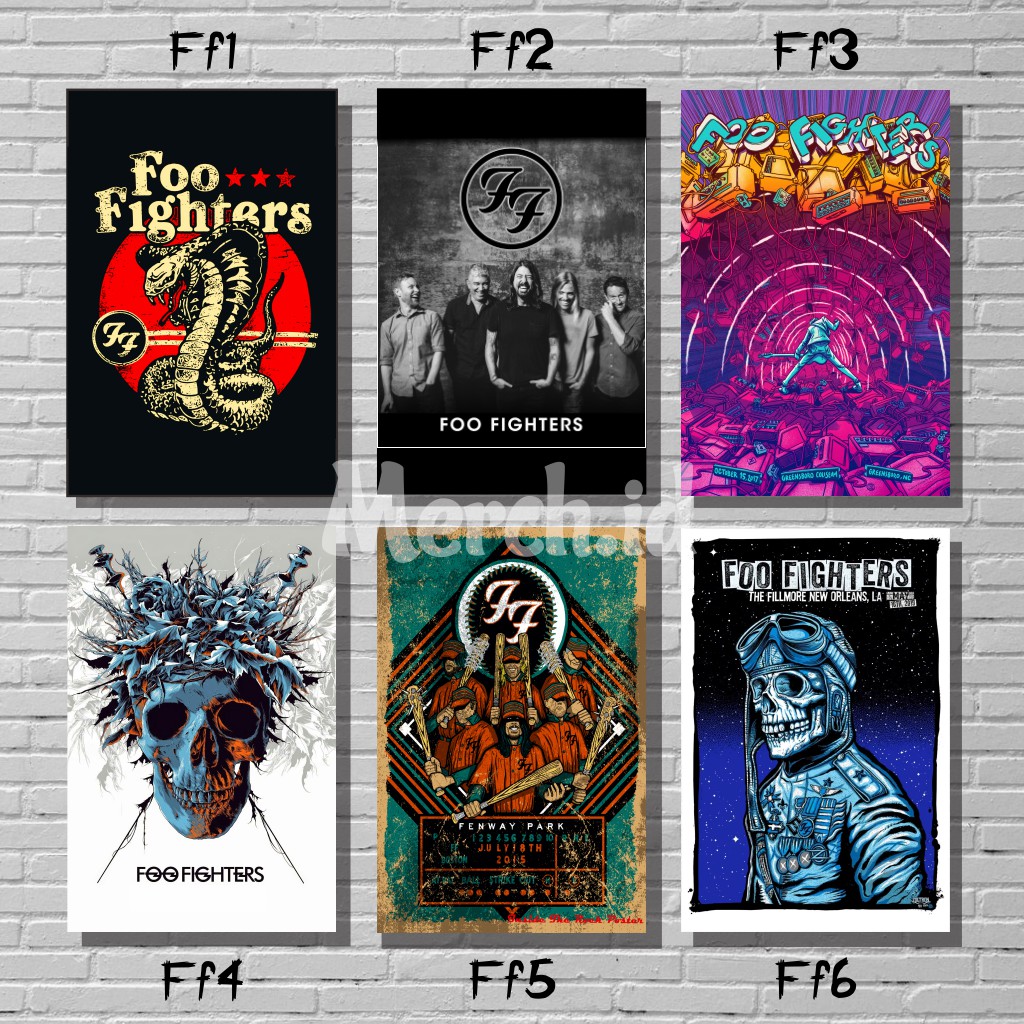 Poster Band Foo Fighters ukuran A3+ / Poster Dinding
