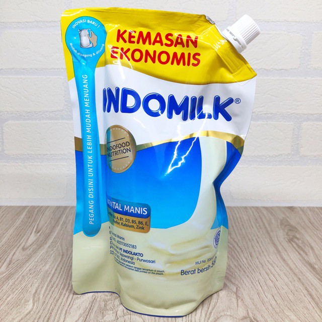 

Susu Kental Manis Putih Indomilk Pouch 545 g / gr Kemasan Ekonomis Termurah Terpercaya Kental Manis