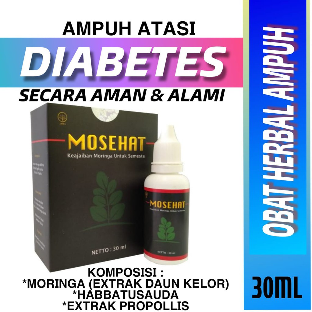 MOSEHAT Obat Diabetes Original Herbal Hernia Vertigo Asma Prostat Obat Herbal MOSEHAT-1