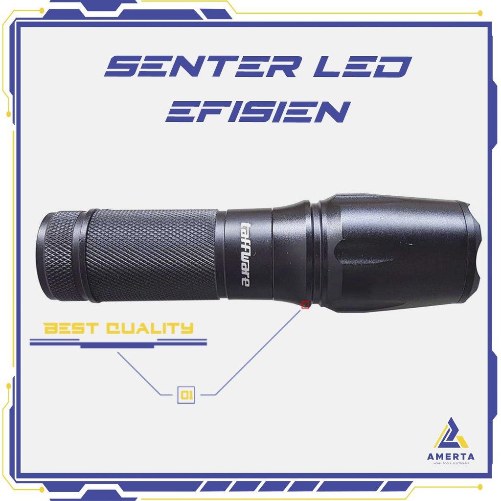 Senter LED Cree XM-L T6 26650 |5000 Lumens | 500m