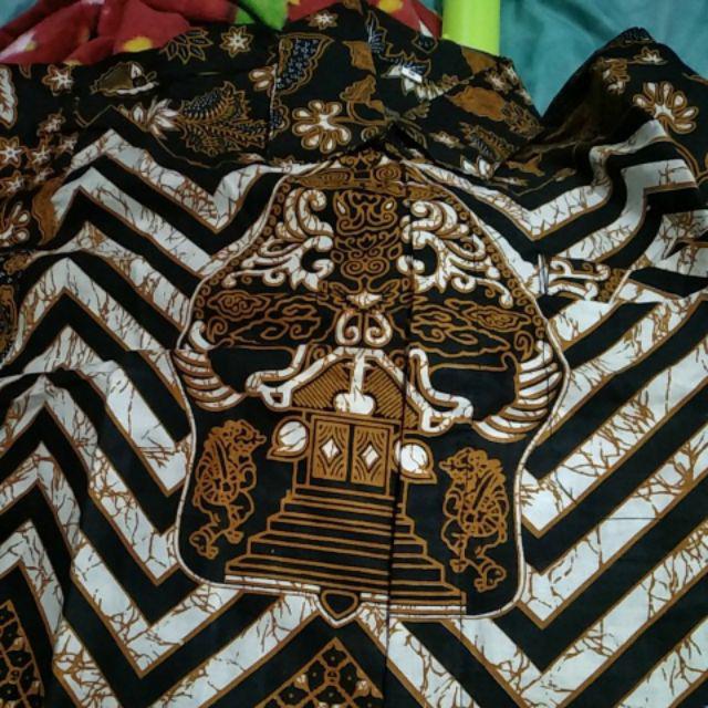 Asifa Batik Hrb026 Kenongo Kemeja Tosca Pendek Pekalongan Padi M L Xl Sogan Tulis Halus Kemeja Batik
