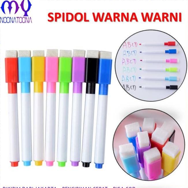 

Spidol Papan Tulis White Board Sepidol Kecil Warna Dengan Penghapus