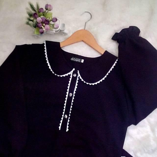 Gamis Akhwat Kerah Rebah Gerigi Jubah Muslimah LiZaujaini