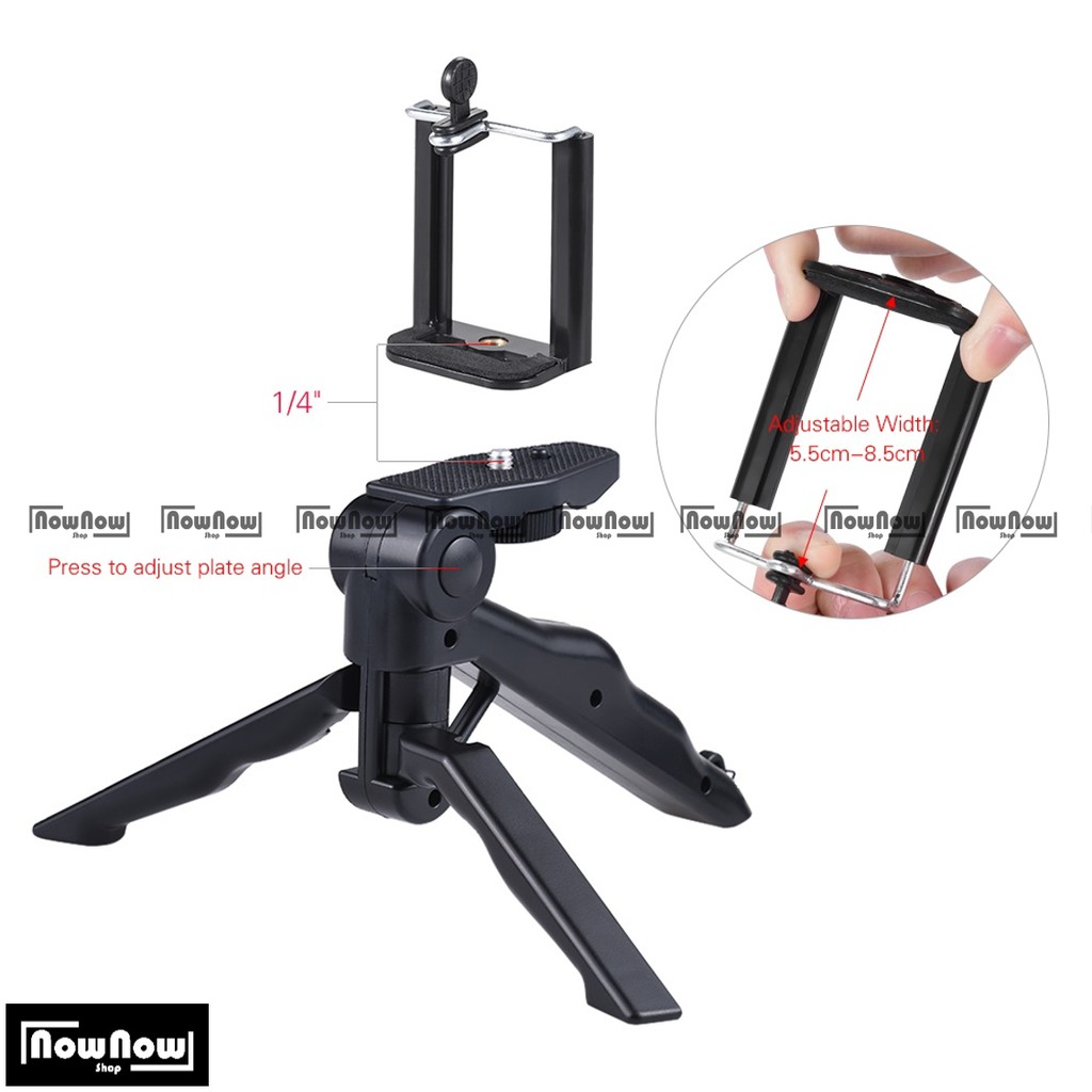 Tripod Portable Mini Hand Grip 2 in 1 Stabilizer HP Handphone Smartphone Camera DSLR Mirrorless