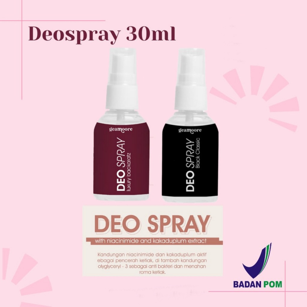 GEAMOORE DEO SPRAY | WITH TAWAS EXTRACT BPOM 30ml