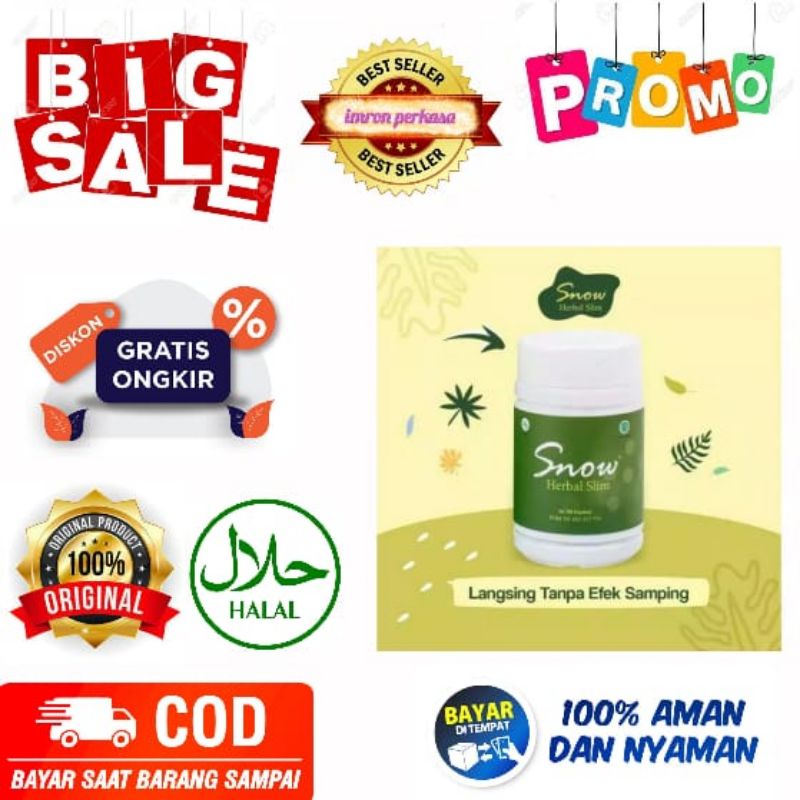 SNOW HERBAL SLIM OBAT SNOW HERBAL ASLI ORIGINAL OBAT PELANGSING BADAN / TUBUH HERBAL ALAMI BPOM