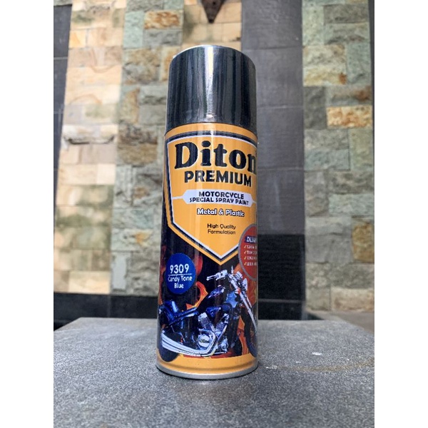 Pilox pylox pilok cat semprot DITON Premium 400cc 400Cc Warna biru metalic candy tone blue 9309