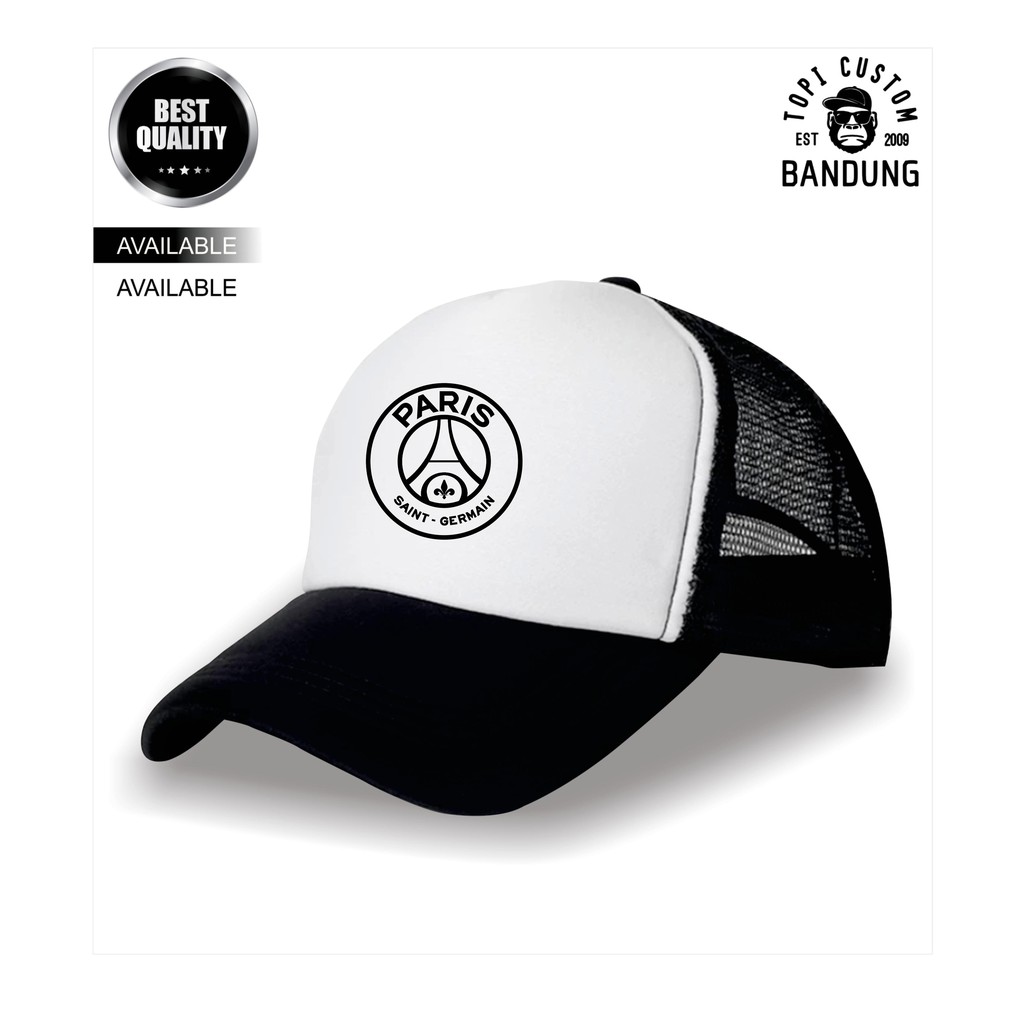 Topi Trucker PSG Pria Wanita Topi Jaring Jala PSG Trucker Cap Bisa Tulis Nama Bisa COD Gratis Masker Original High Premium Qualit