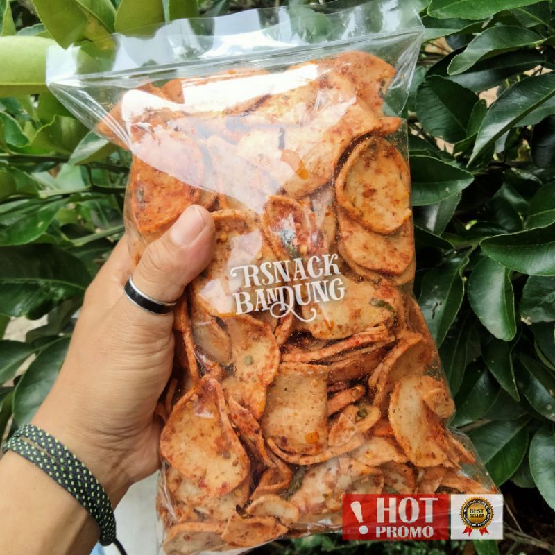 Basreng pedas daun jeruk baso goreng bandung 1kg.-3