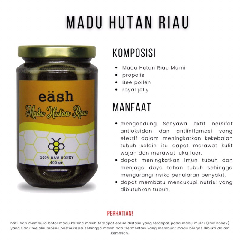 

Madu eash - Madu Hutan Riau @ 400gr