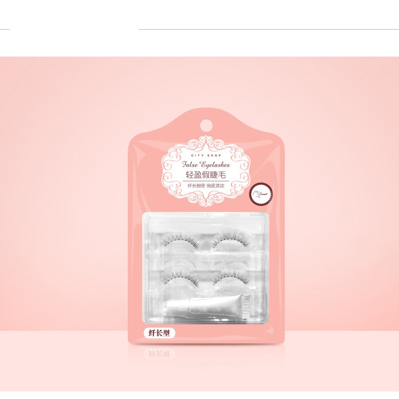 [Saucezhan]CITY SHOP False Eyelashes - Bulu Mata Palsu (Natural Type) 2 Pairs