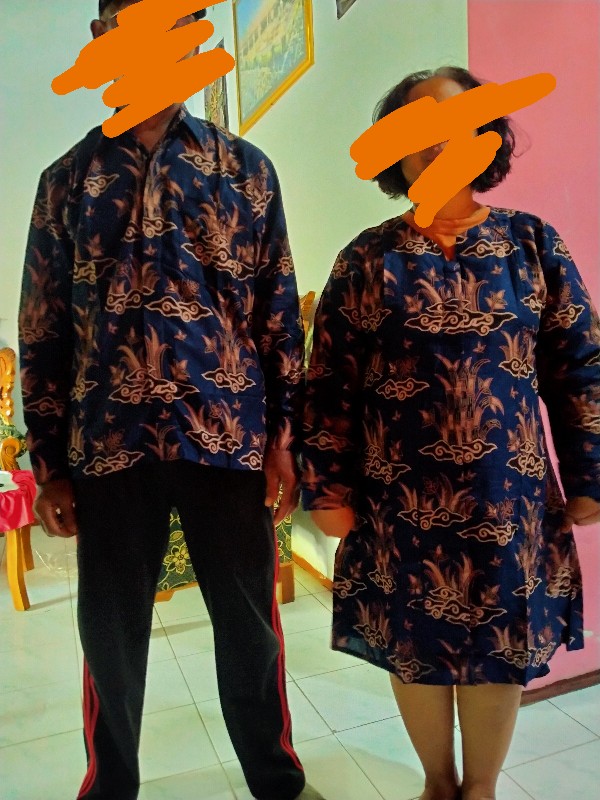 Couple Batik Tunik Modern Seragam Kerja Kantor Lengan Panjang