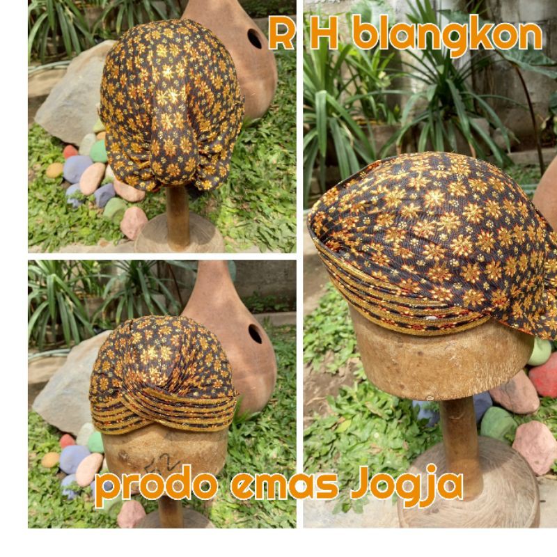 blangkon mataram truntum prada emas