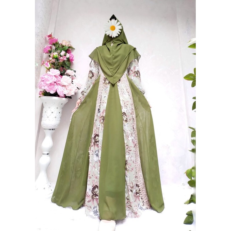 Gamis set Hijab Terbaru gamis set hijab pesta gamis murah gamis konveksi