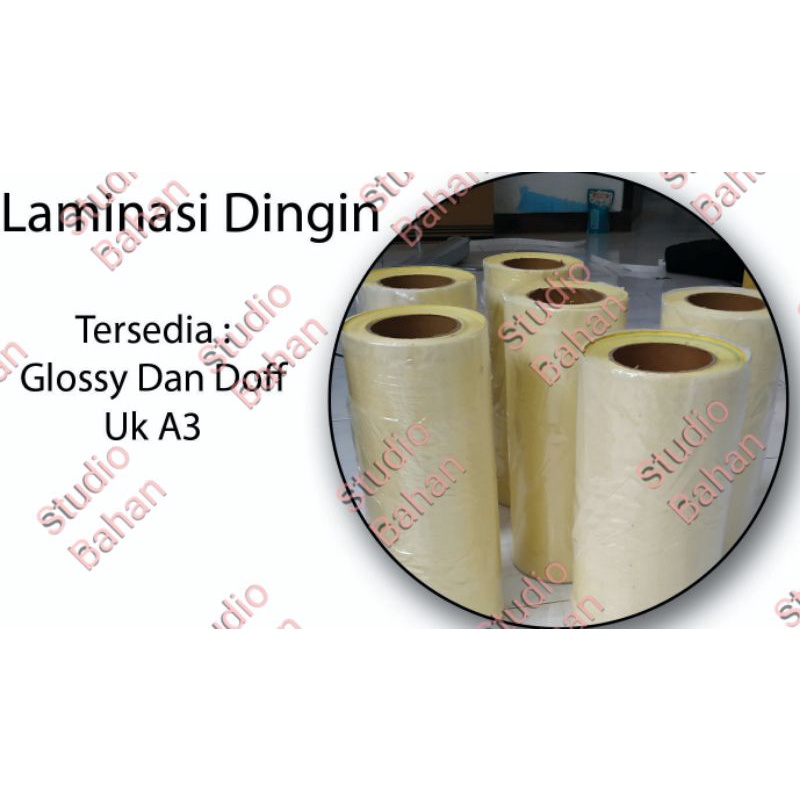 

Plastik Cold Laminasi Laminating Dingin A3+ ukuran -+32cm x 45cm Glossy/Matte(Doff) isi 5 lembar