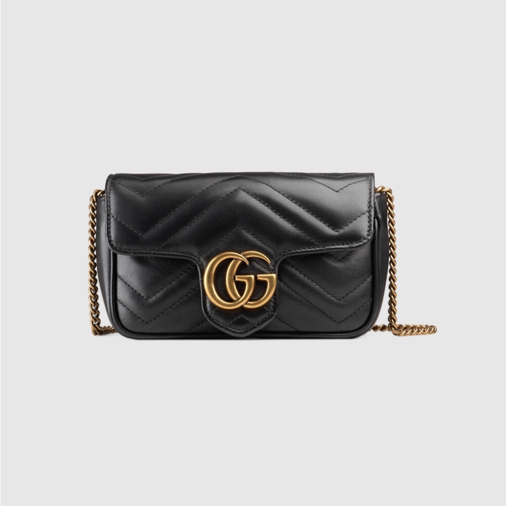 Gucci Original  Marmont GG Mini Leather Crossbody Bag/Tas Selempang Kulit Mini Gucci Marmont GG Oris