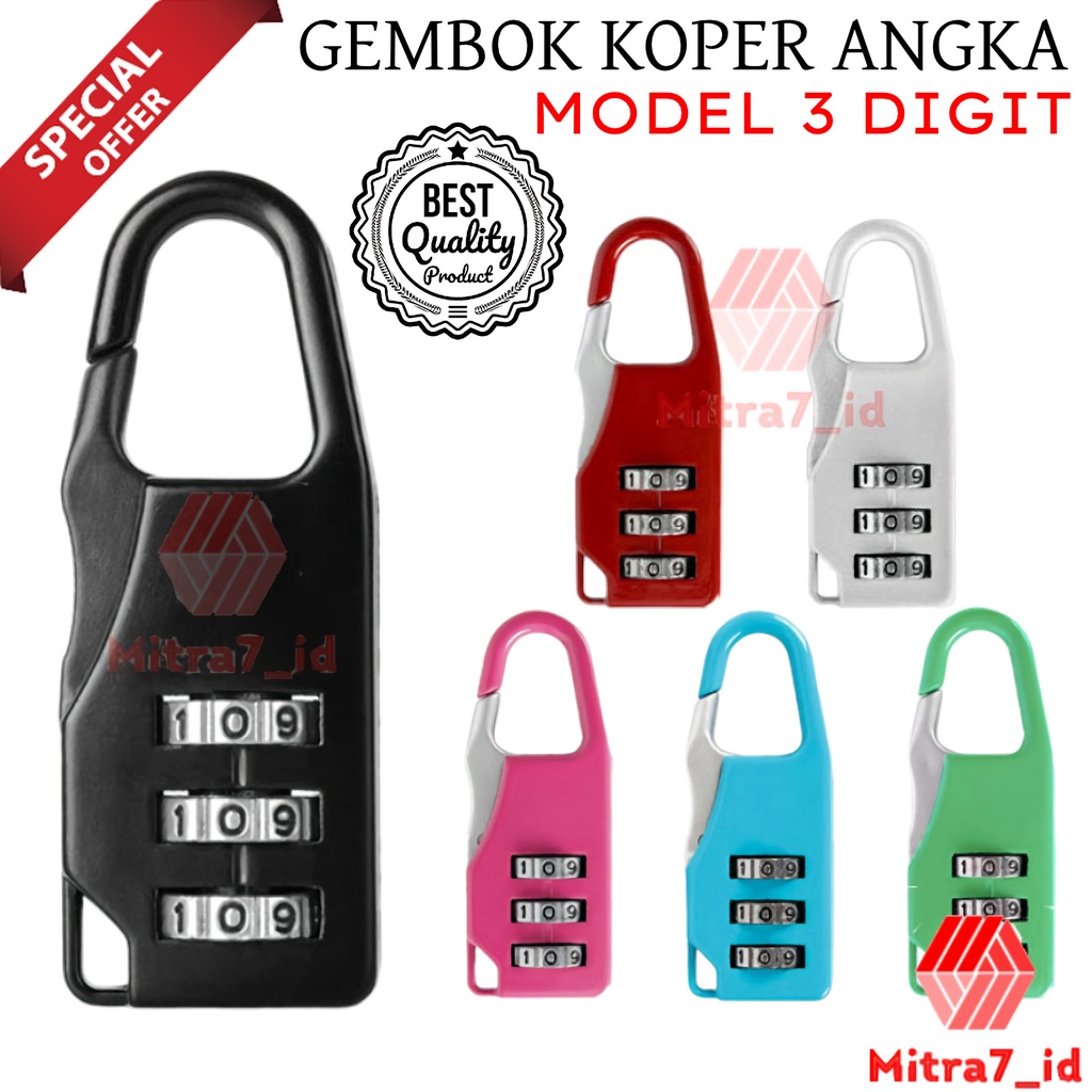 [M7] GEMBOK KOPER / GEMBOK KOPER MINI ANGKA / GEMBOK TRAVELLING MINI KOPER / GEMBOK TAS RANSEL / GEMBOK 3 DIGIT ANGKA