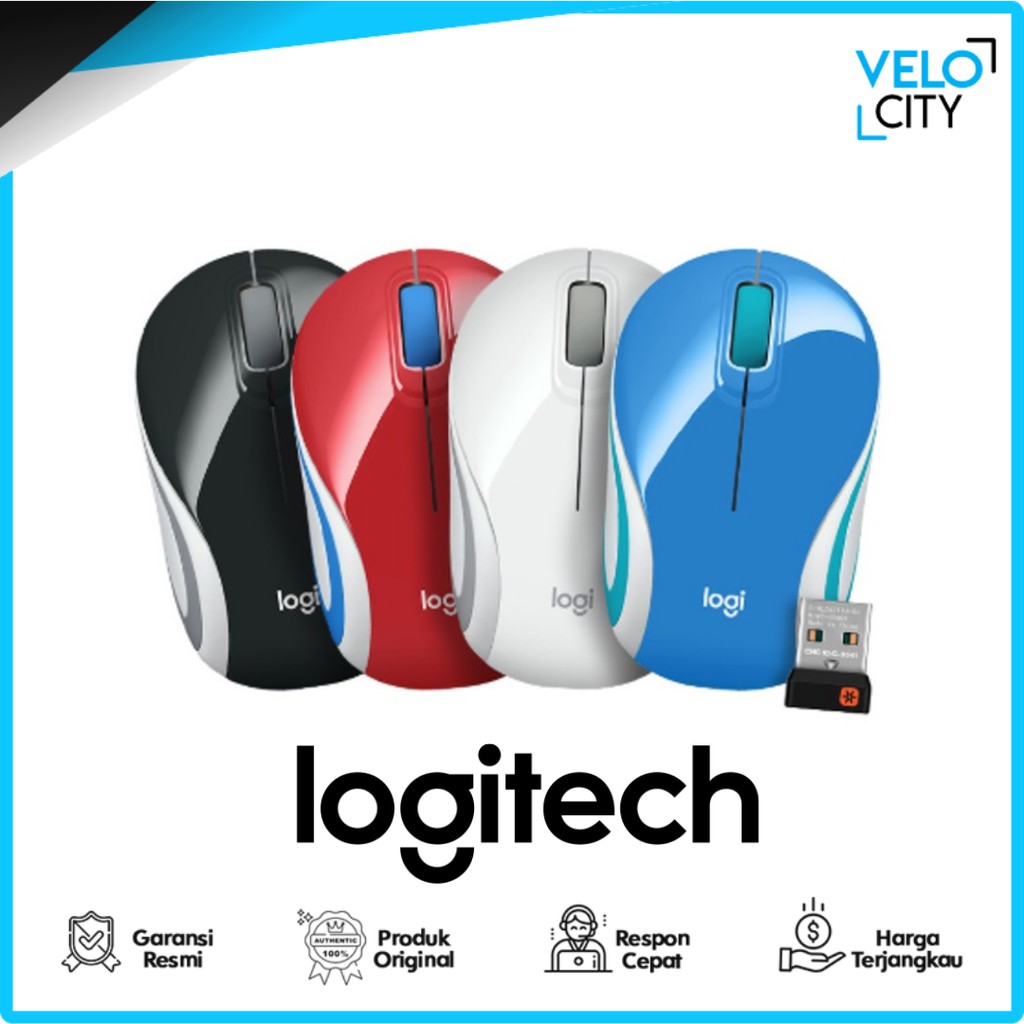 Mouse Wireless logitech M187 Original Garansi 1 Tahun