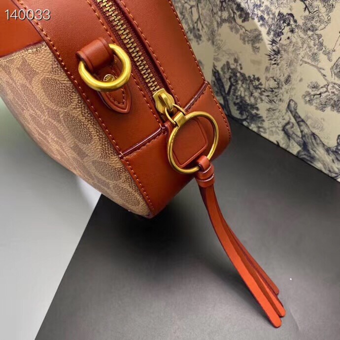 [Instant/Same Day] coach  31208 Cowhide + canvas material ladies one shoulder bag cross body bag  xjb