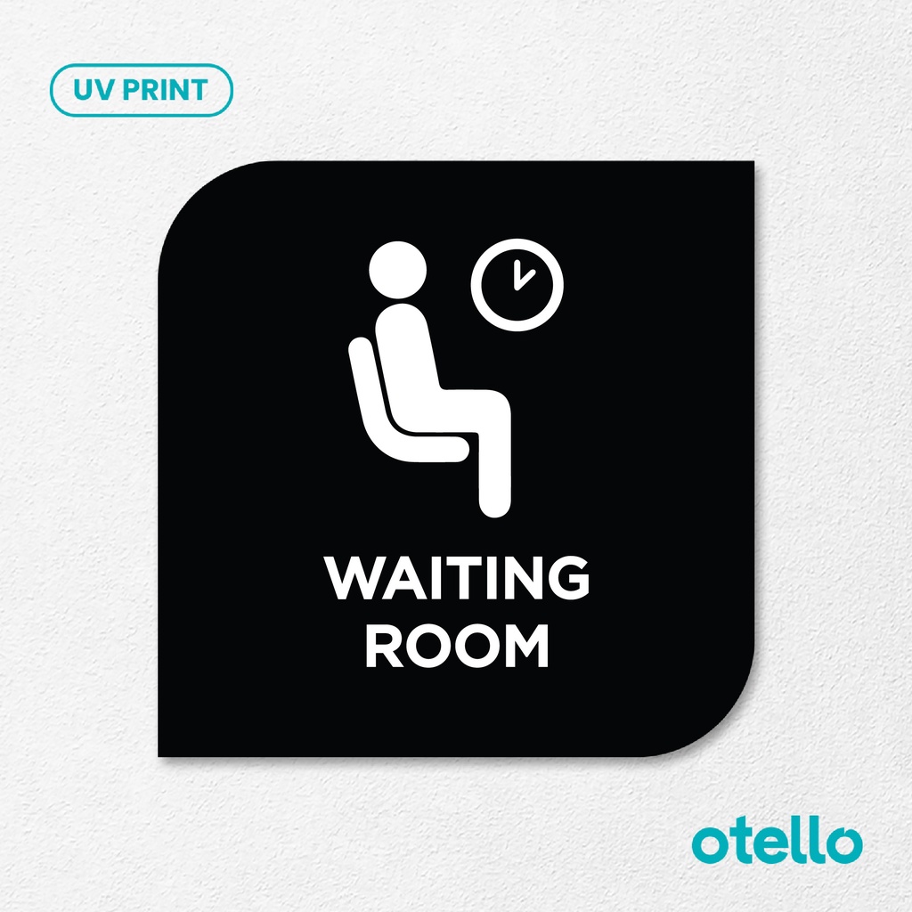 Waiting Room Signage Board Akrilik Tempel Dinding Papan Acrylic Restoran Dinding Petunjuk Toko Cafe