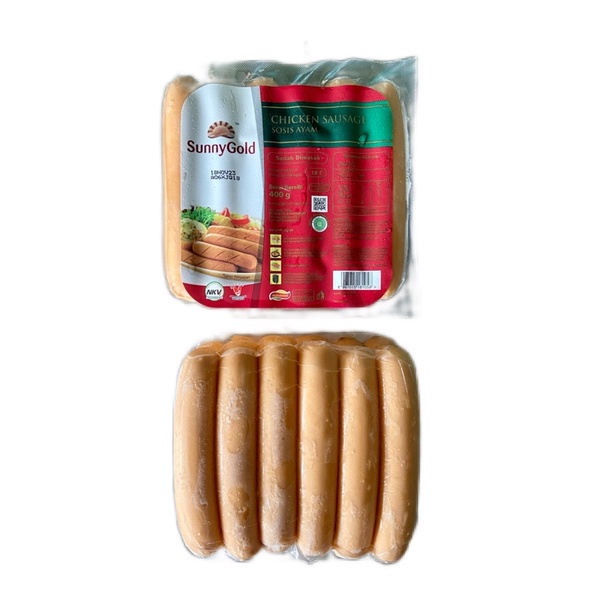 

PREMIUM chicken sausage 400gr 12s / sunny gold sosis ayam