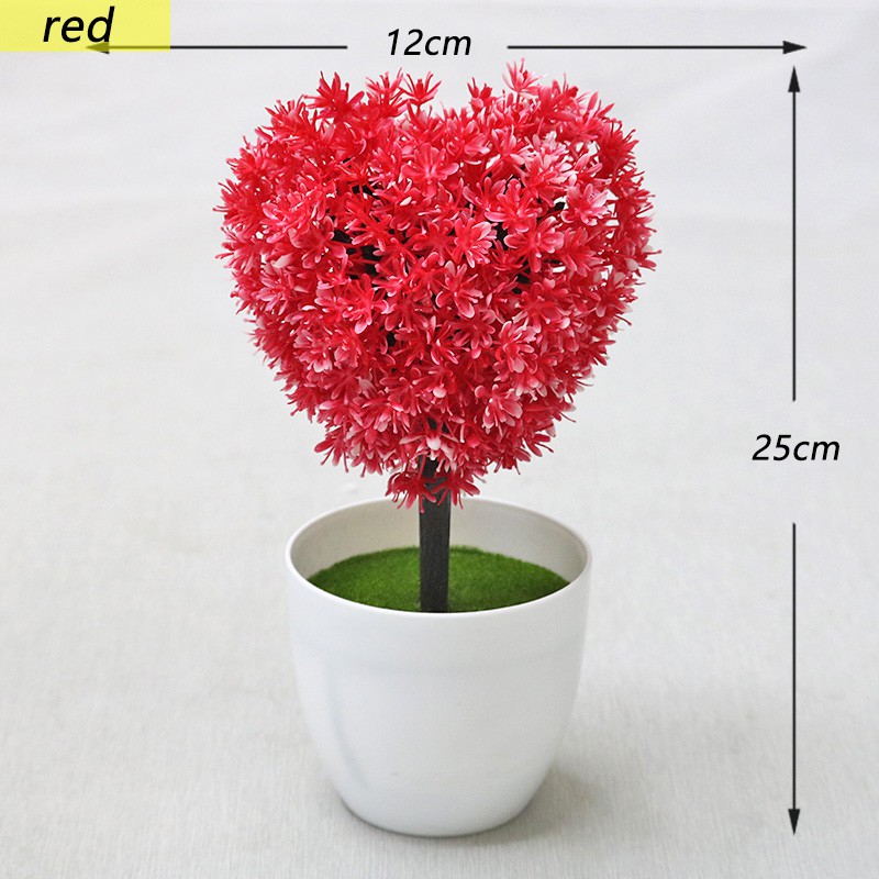 MARKAS PT33 Pot Tanaman Hias Bunga Hias Plastik Bentuk Love Ornamen Pot Bongsai