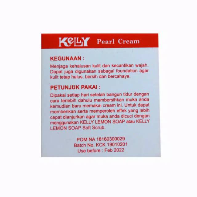 Bedak Kelly Original BPOM Pearl Cream Penghilang Jerawat Flek Hitam Di Wajah Ukuran 5 Gram &amp; 15 Gram