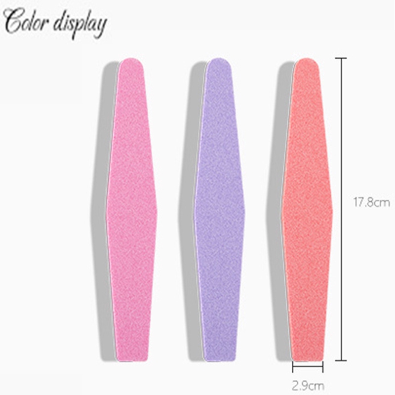 New 2 Sided Buffers Sponge Diamond Shape Waterproof Nail File Sponge Sand Nail File Manicure Tool