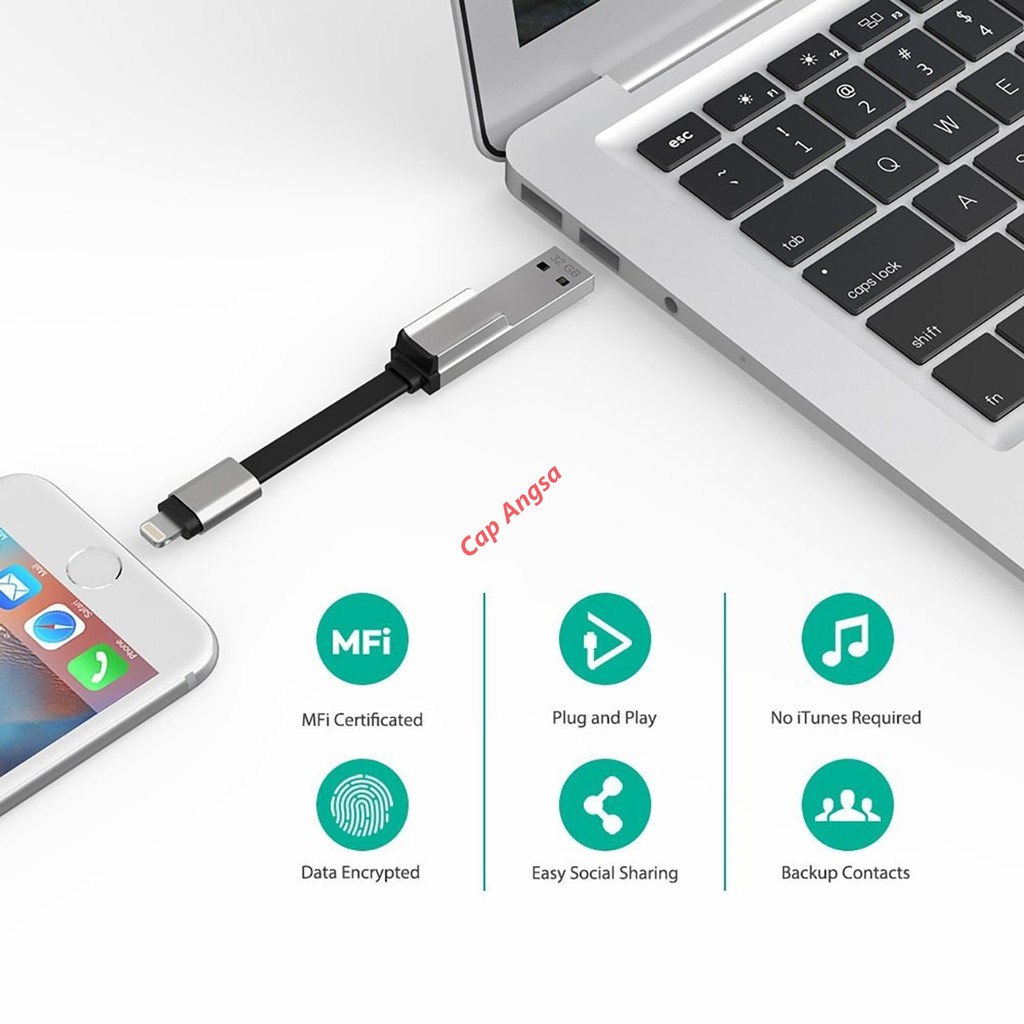 OTG FLASH DRIVE MINI FLASH DRIVE RAVPower IMO13 32G PEN JUMP DRIVE MFi LIGHTNING iOS MAC STORAGE