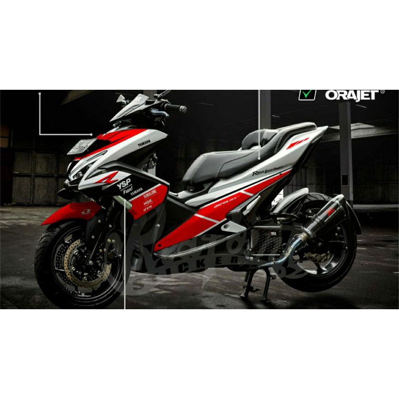 Decal Sticker Yamaha Aerox Red