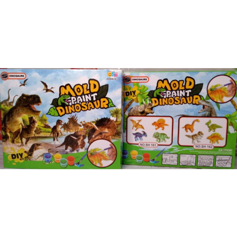 MAINAN ANAK MURAH  MOLD PAINT DINOSAUR DAN ALFABET MAINAN