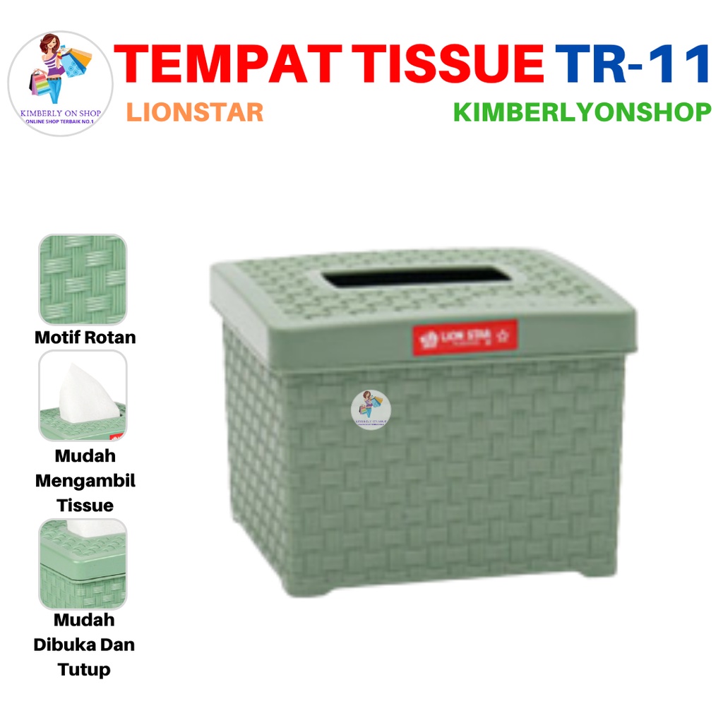 Tempat Tissue Kotak Tisu Segi Rato Square TR 11 Lion Star