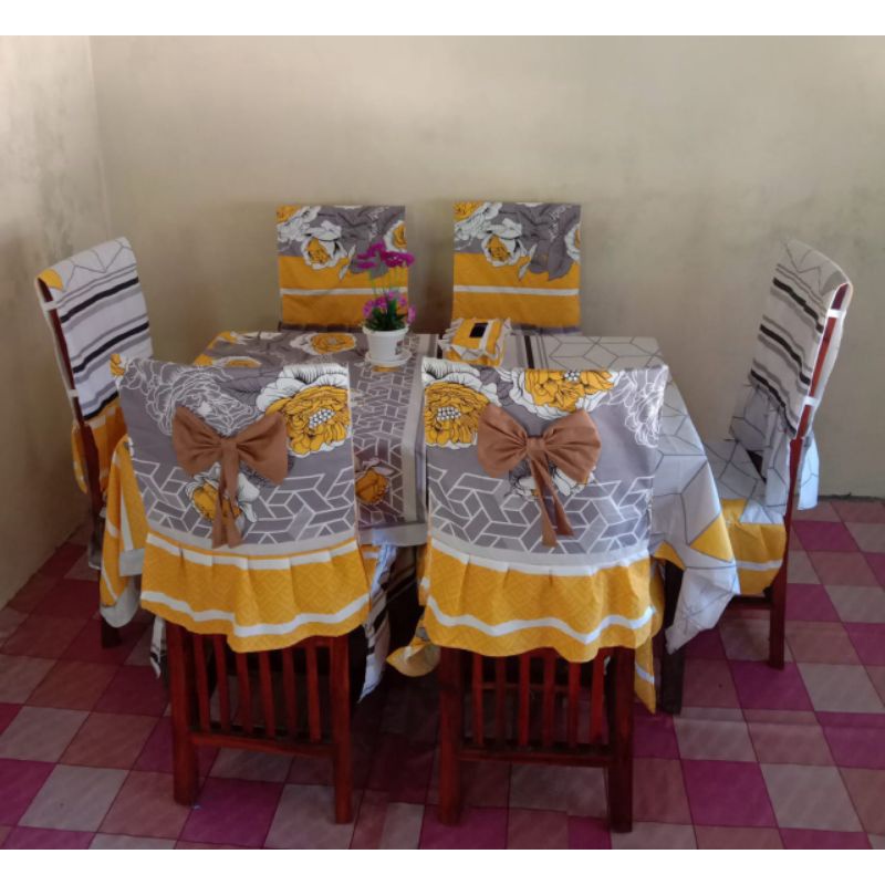 SET KURSI MEJA MAKAN 6 / HOMESET / TAPLAK MEJA MAKAN 6 KURSI / ALAS DUDUK DAN SANDARAN KURSI