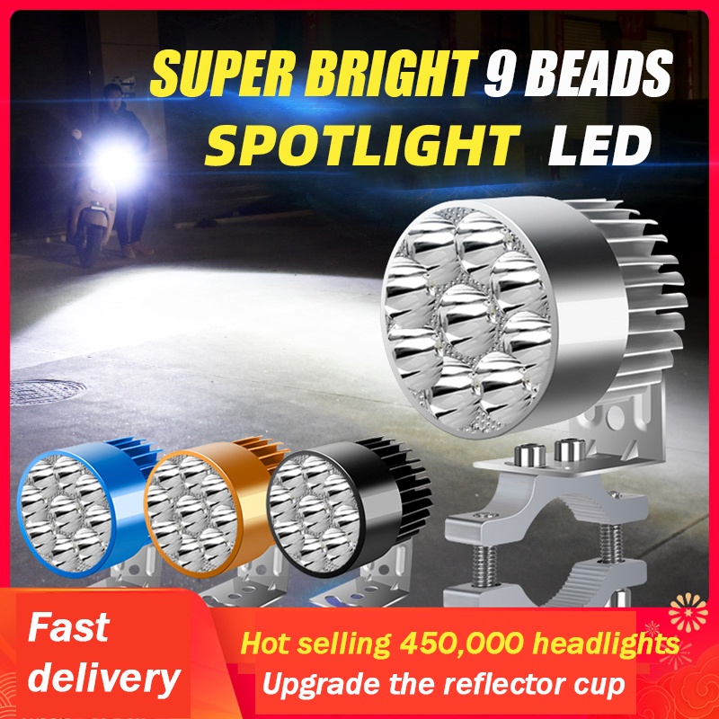 Lampu Depan Motor led Super Terang 12V-85V Bahan Aluminum Alloy