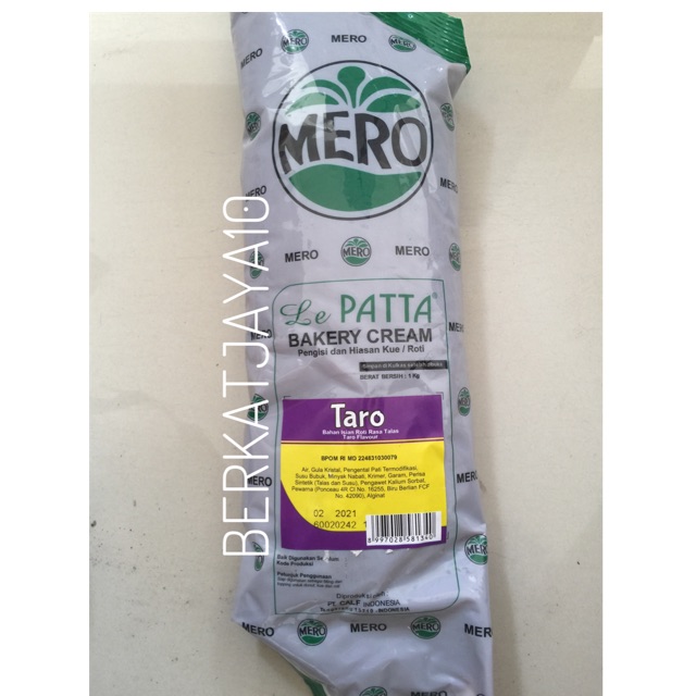 Mero Lepatta Bakery Cream Talas Taro Filling Topping 1 kg