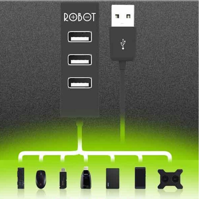 ROBOT USB HUB 4 ports slot USB komputer Robot H140-80