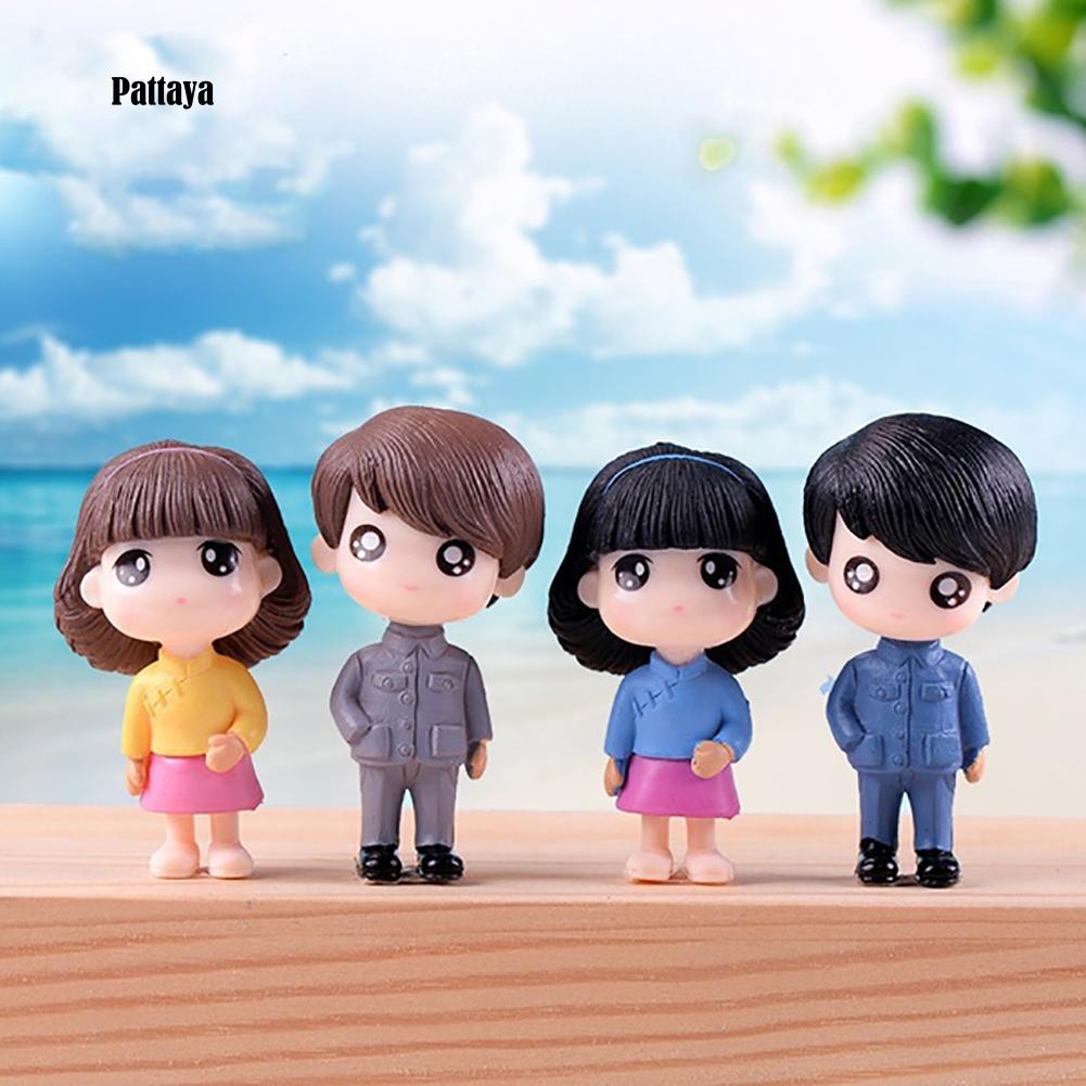 [Bayar Di Tempat]P P 2Pcs Set Miniatur Boneka Kartun Untuk Dekorasi Rumah Boneka
