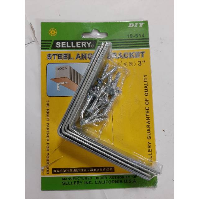 SIKU RAK TEBAL SELLERY 2 / 3 / 4 inch STELL ANGEL BRACKET - SIKU RAK BUKU