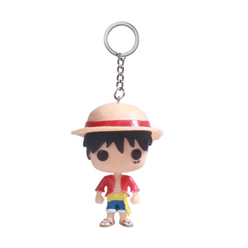 Gantungan Kunci Funko POP ONE PIECE Bahan PVC Untuk Hadiah