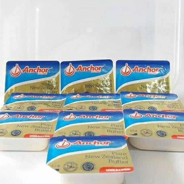 

Anchor unsalted salted minidish butter 7gx10 / Mentega / Butter