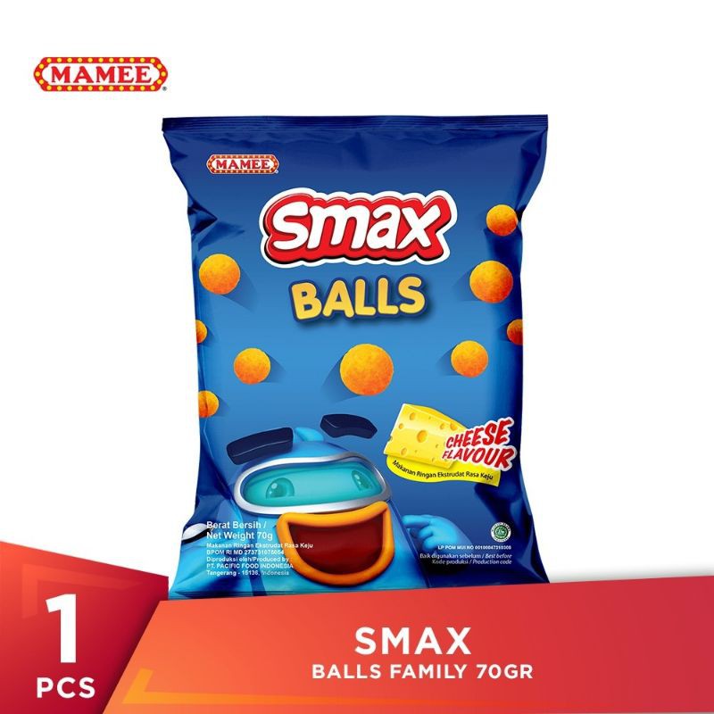 smax ball snack keju 70 gram