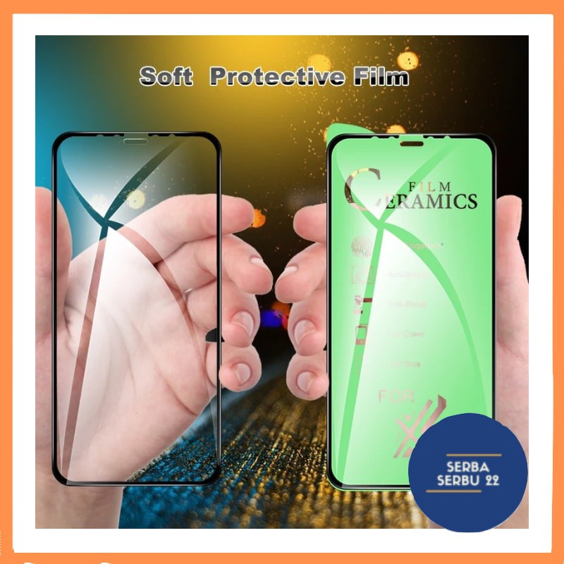 TEMPERED GLASS CERAMIC HIJAU FILM FULL LAYAR FOR VIVO V19/Y30/Y11/V17 PRO FULL COVER [SS]