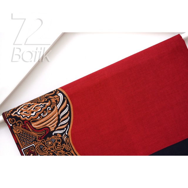 BAHAN BATIK PREMIUM Katun Motif Wayang Warna Merah Hitam Putih 727281 Cap 72 Jarik Jarit Samping Kebat Panjang Batik Katun Modern Premium Bahan Seragam Batik Pernikahan Kantor Keluarga Murah Kamen Jadi Batik Bali Lembaran