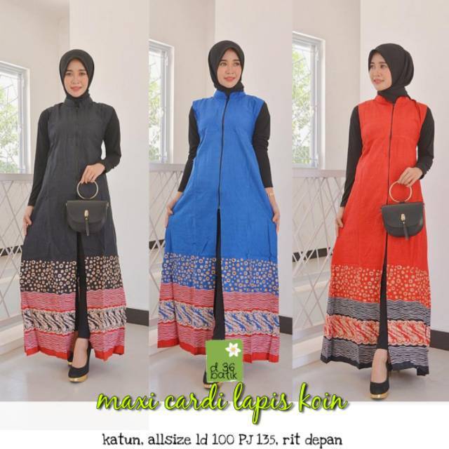 Long cardi murah kekinian katun halus Baju luar warna keren Muslim muslimah wanita cewek ibu modern kekinian elegan murah bolero vest rompi blazer klasik kasual remaja  busui obral sale diskon discount kondangan shope modis nagita outfit panjang