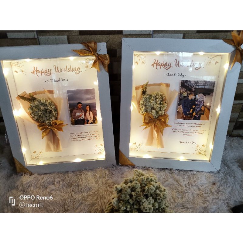 1 HARI JADI Flower in Frame Polaroid Frame 20x25 cm Kado Unik Kado pernikahan kado anniversary kado wisuda Kado tunangan Kado ultah Kado Ulang Tahun
